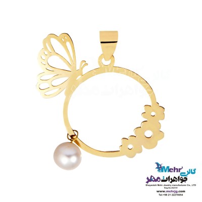 آویز طلا - طرح پروانه