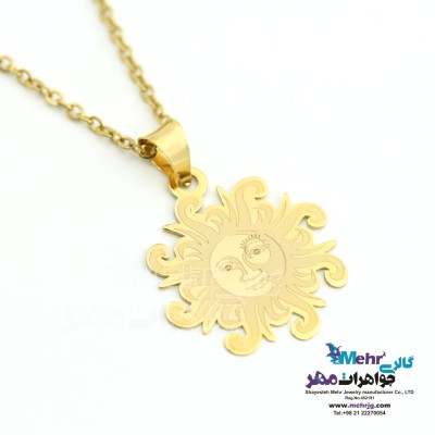 آویز طلا - طرح خورشید