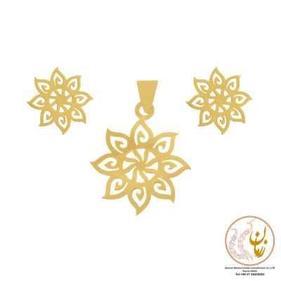 نیم ست طلا - آویز و گوشواره - طرح خورشید