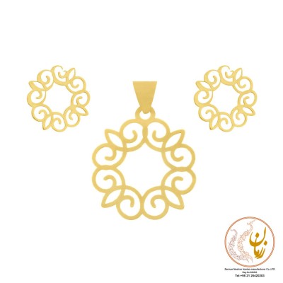 نیم ست طلا - آویز و گوشواره - طرح اسپیرال