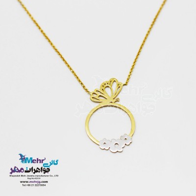 گردنبند طلا - طرح پروانه
