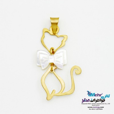 آویز طلا - طرح گربه اشرافی