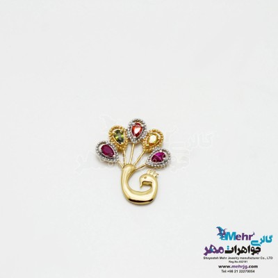 آویز طلا - طرح طاووس