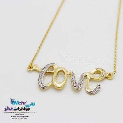 گردنبند طلا - طرح عشق