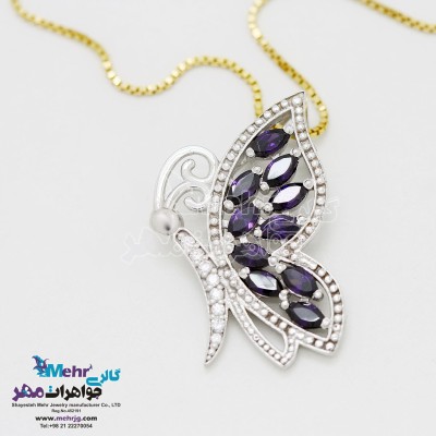 آویز طلا - طرح پروانه