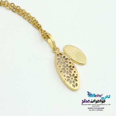 آویز طلا - طرح گل