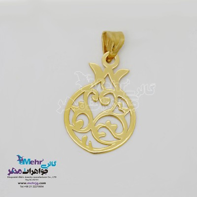 آویز طلا - طرح انار و قو