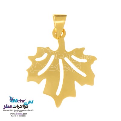 آویز طلا - طرح برگ