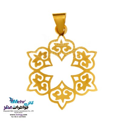 آویز طلا - طرح گل