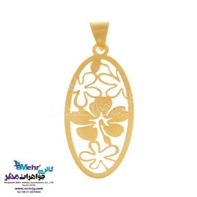 آویز طلا - طرح گل