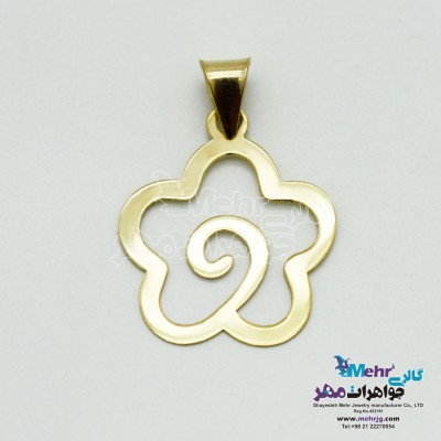 آویز طلا - طرح گل