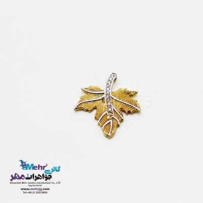 آویز طلا - طرح برگ