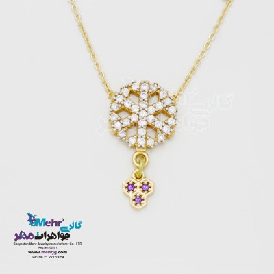 گردنبند طلا - طرح برف