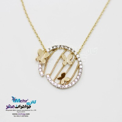 گردنبند طلا - طرح پروانه