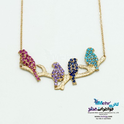 گردنبند طلا - طرح کوچ پرستوها
