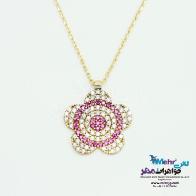 گردنبند طلا - طرح گل