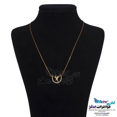گردنبند طلا - طرح باله