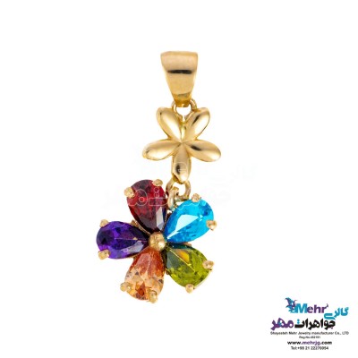 آویز طلا - طرح گل بولگاری