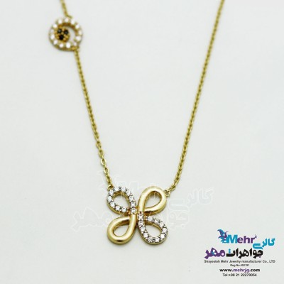 گردنبند طلا - طرح گل