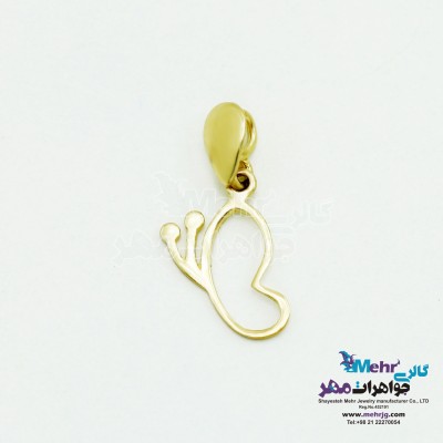 آویز طلا - طرح پروانه