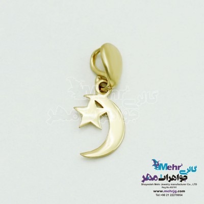 آویز طلا - طرح ماه و ستاره
