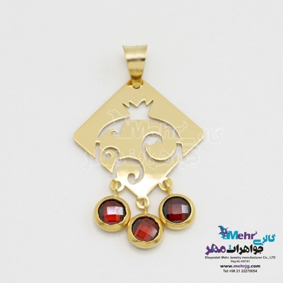 آویز طلا - طرح انار