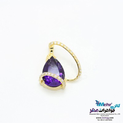 آویز طلا - طرح اشک