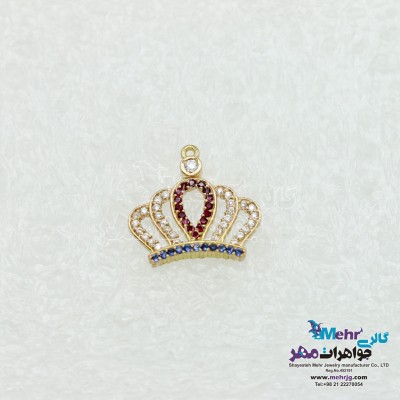آویز طلا - طرح تاج