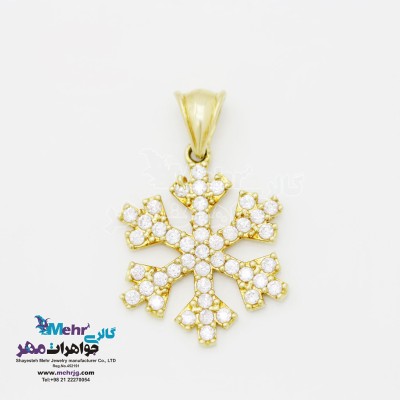 آویز طلا - طرح برف