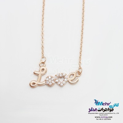 گردنبند طلا - طرح عشق