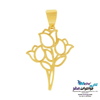 آویز طلا - طرح گل لاله