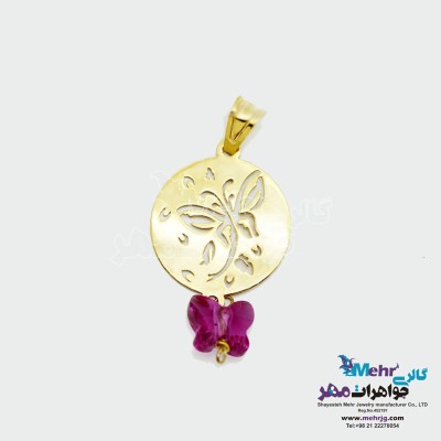 آویز طلا - طرح پروانه