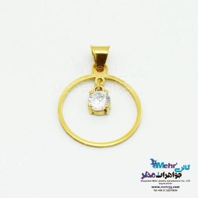 آویز طلا - طرح دایره