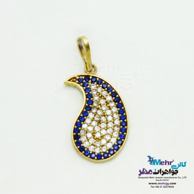 آویز طلا - طرح بته جقه