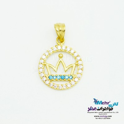 آویز طلا - طرح تاج