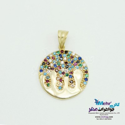 آویز طلا - طرح شعله