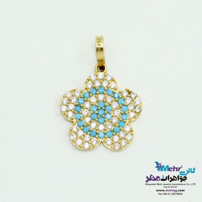 آویز طلا - طرح گل