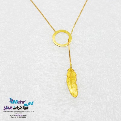 گردنبند طلا - طرح پر