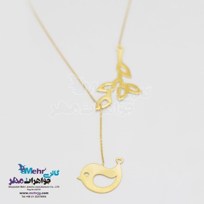 گردنبند طلا - طرح شاخه و جوجه