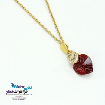 آویز طلا - سنگ سواروسکی قلب