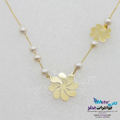 گردنبند طلا - طرح گل خورشیدی