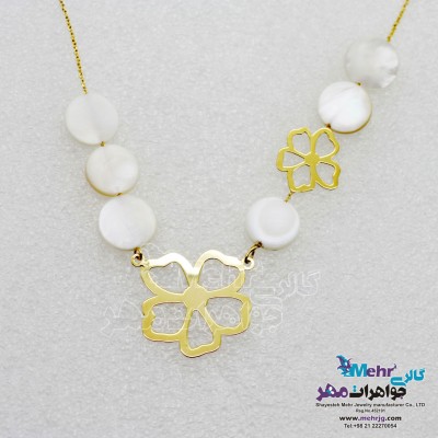 گردنبند طلا - طرح گل