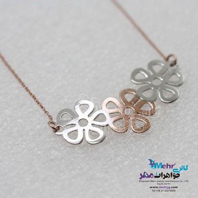 گردنبند طلا - طرح گل پریوش