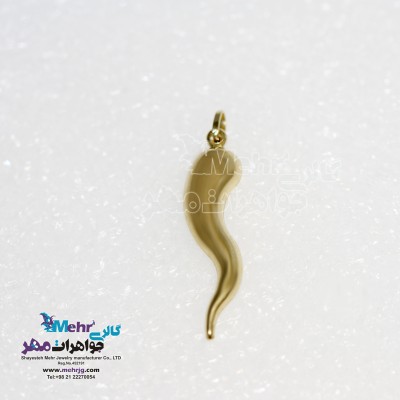 آویز طلا - طرح لوبیای شانس