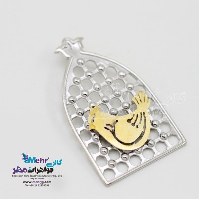 آویز طلا - طرح مرغ آمین