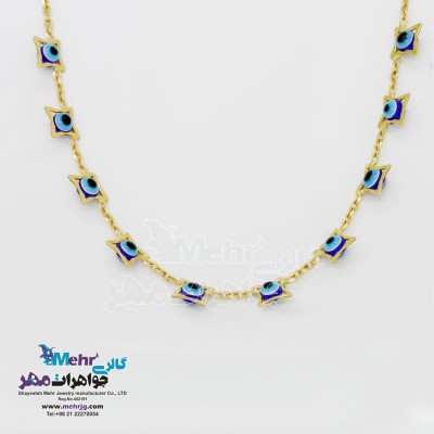 گردنبند طلا - طرح چشم نظر
