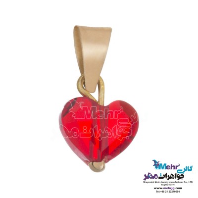 آویز طلا - سنگ سواروسکی قلب