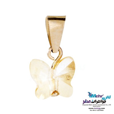 آویز طلا - سنگ سواروسکی پروانه