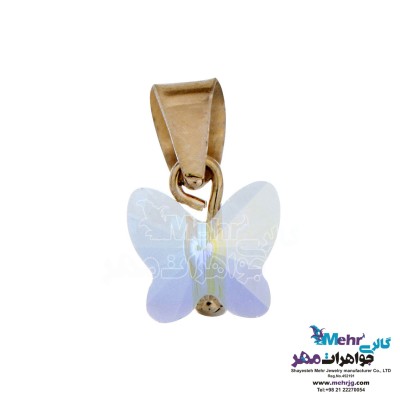 آویز طلا - سنگ سواروسکی پروانه