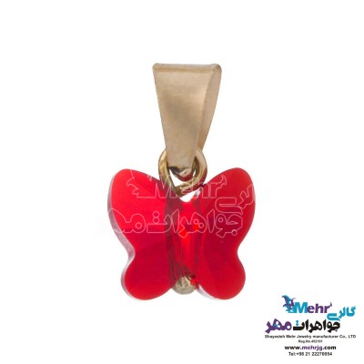 آویز طلا - سنگ سواروسکی پروانه